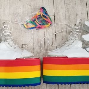 Rainbow platform shoes